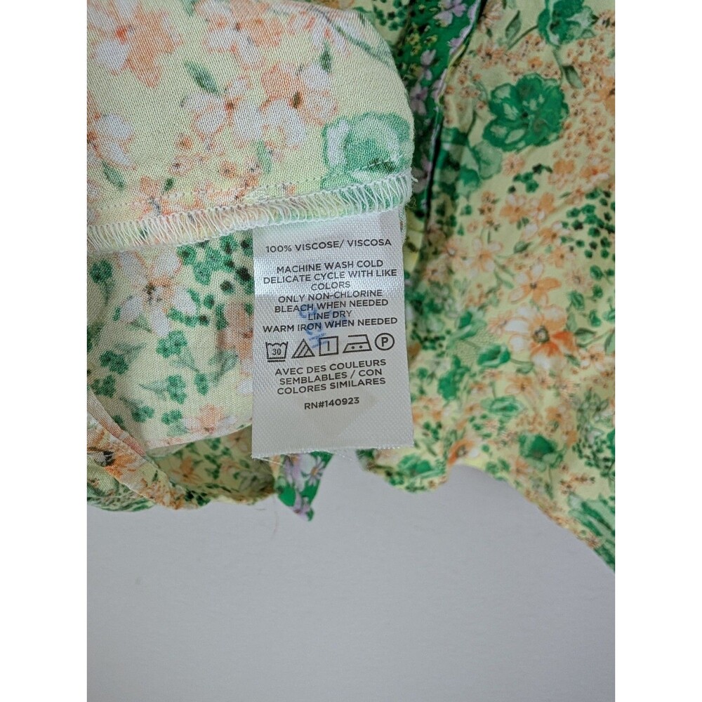 Loft Floral Patchwork Bishop Sleeve Button Up Shi… - image 7